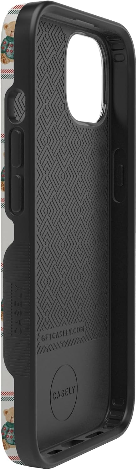 Casely iPhone 13 Mini Case | Bear Hugs | Teddy Squares | Bold Protective Design | MagSafe Compatible Design