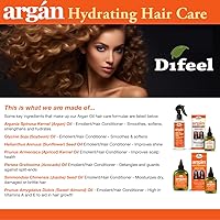 Vista 8 de Difeel Champú hidratante de argán 33.8 oz. - Champú de aceite de argán natural sin sulfato para el cabello