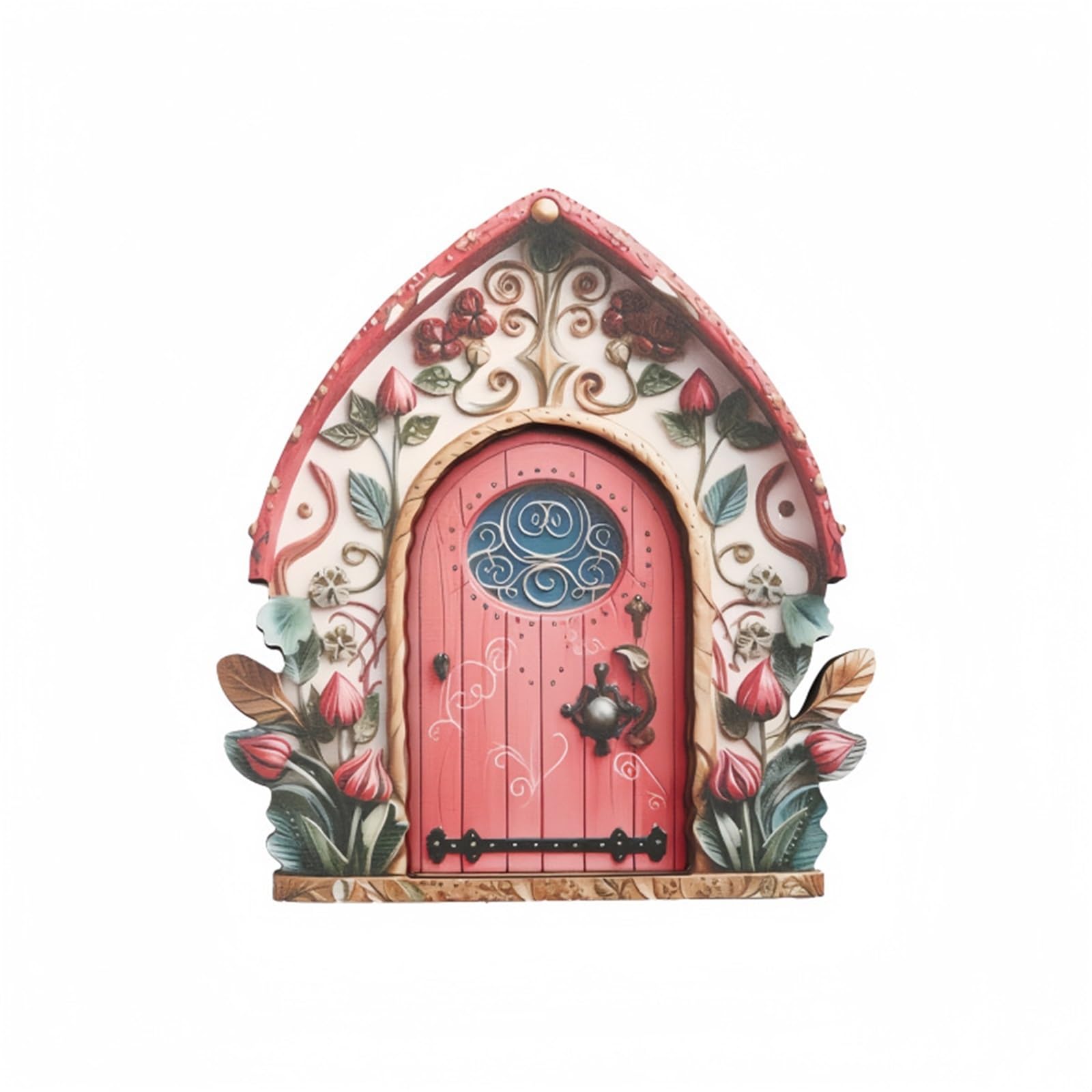 Dazhua Enchanting Wooden Fairy Door for Garden - Mini Elf Door Decor for Adults(Color D)