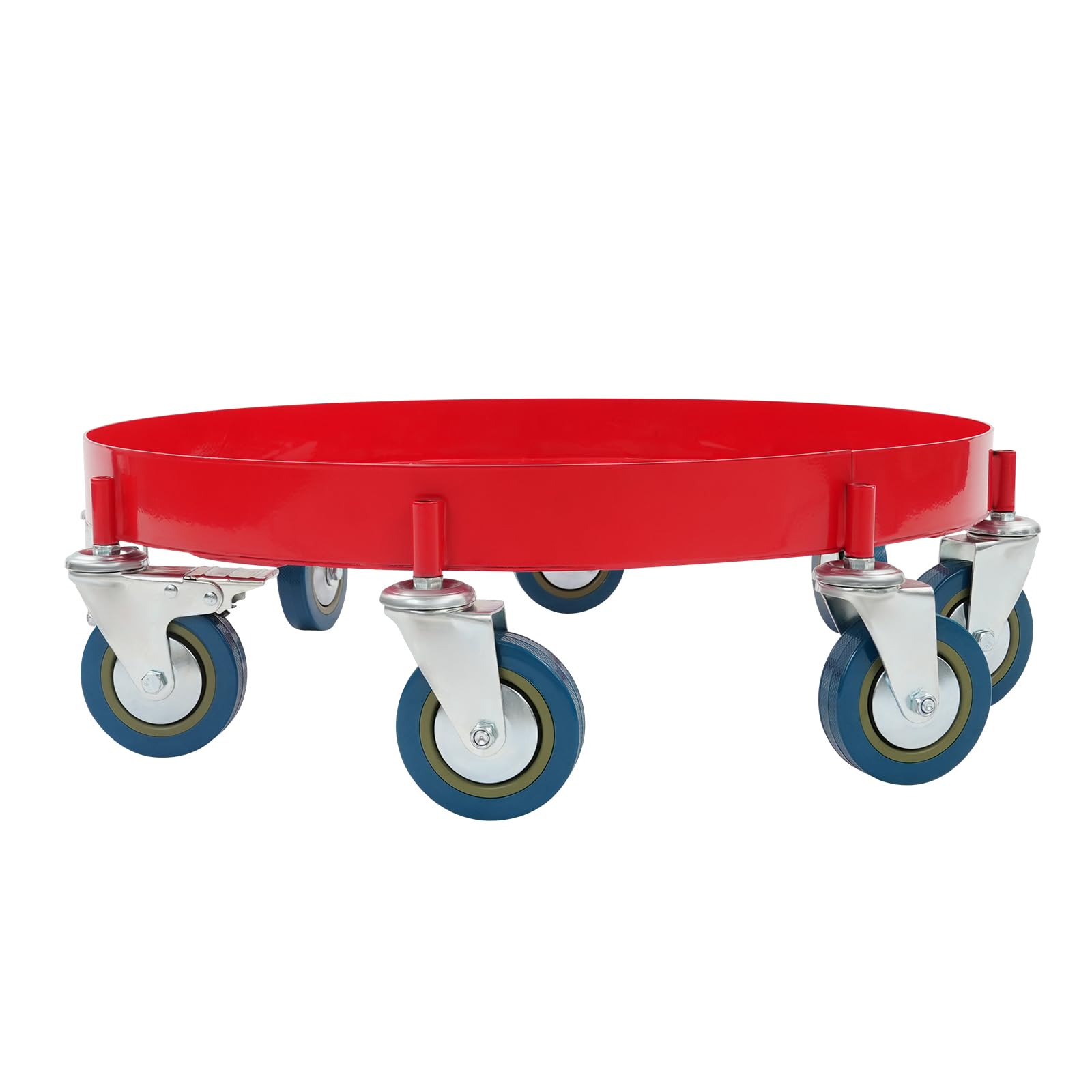 Fassroller 200L Transportroller Kohlenstoffstahl Rollbrett Innendurchmesser Ø 620mm Fasswagen mit 8 Universalrädern mit Bremsen Rollwagen Transportwagen zum Transport von Fass bis zu 907kg