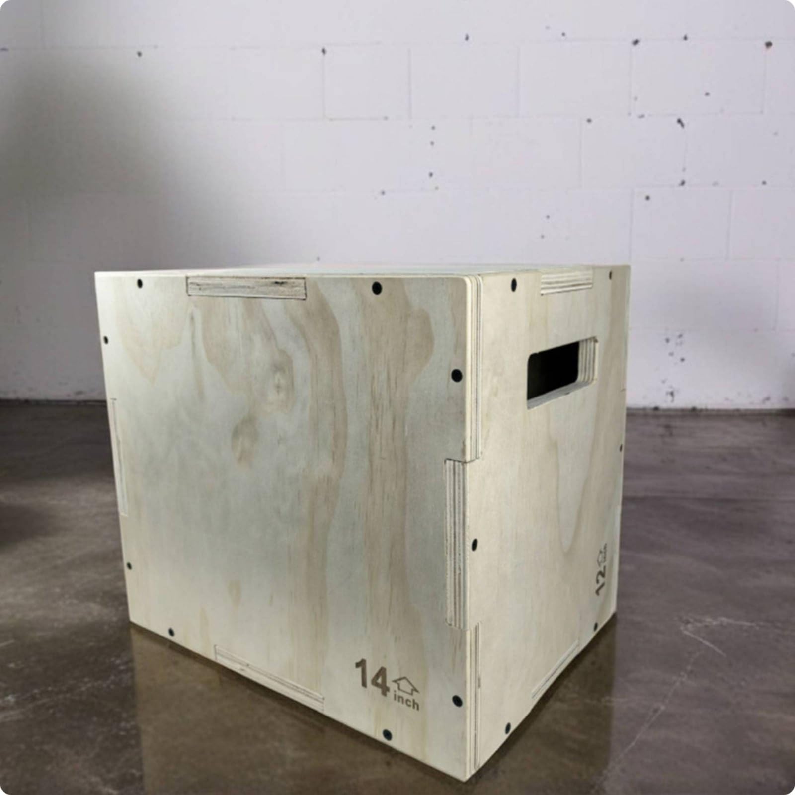 Box Pliometrico 3 Altezze Robusto Piattaforma da Salto in Legno Superficie Stabile Cubo Allenamento Legno per Atleti, Principianti, Palestra, Home Gym