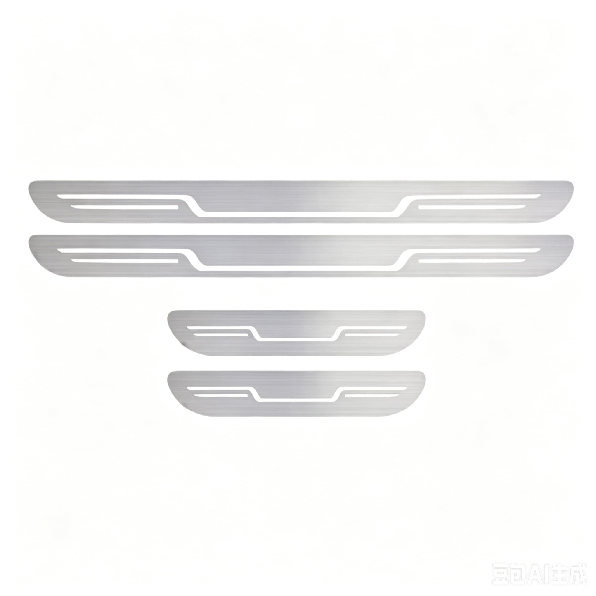 GVDXWLI 4 Pcs Stainless Steel Door Sill Protector Strips for Bmw 4er F32 F33 F36 G22 G23 G26, Anti-Slip Kick Plates Welcome Pedal Strips Bumper Protector with Logo,Silver Brushed