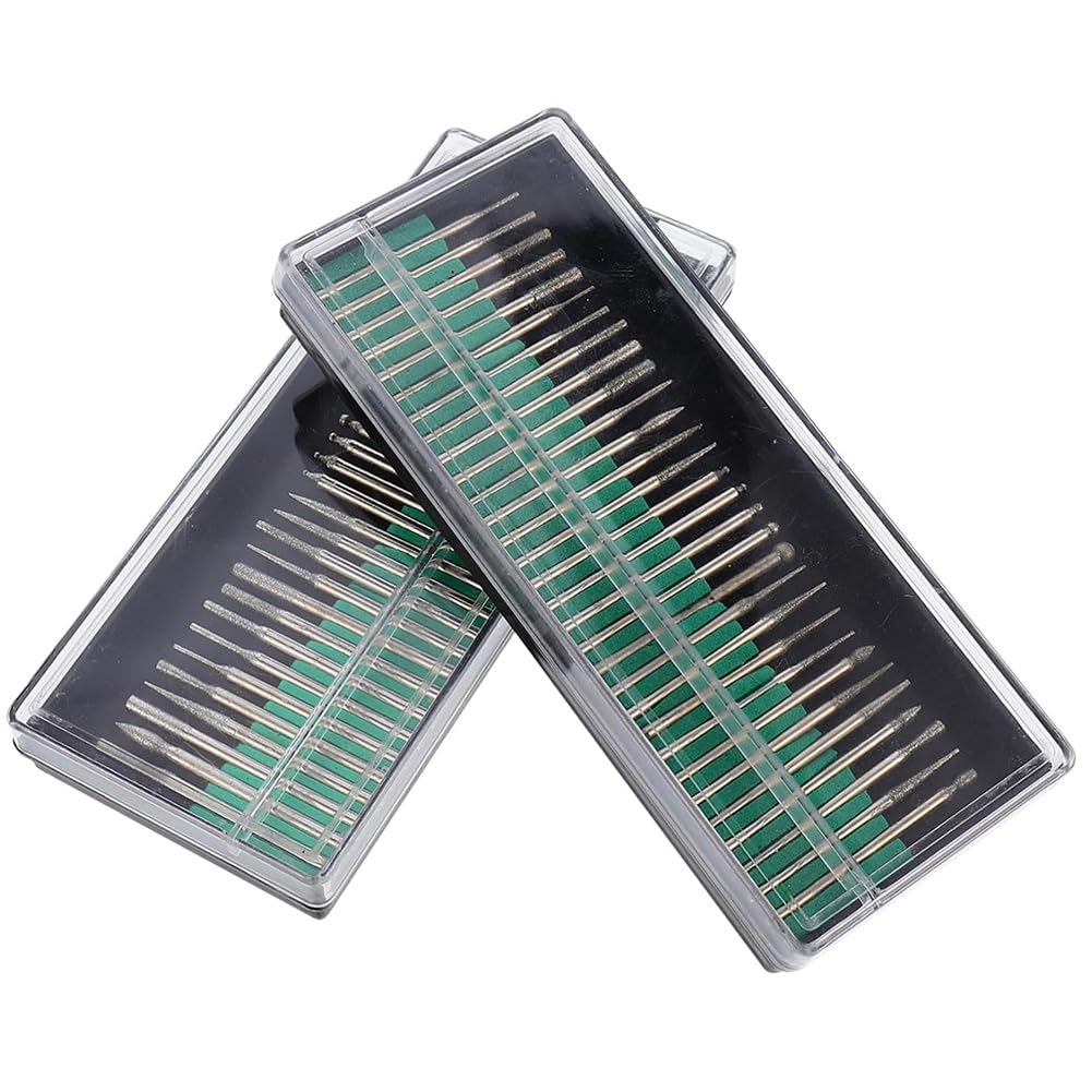 PokFhgur 60pcs Burr Bits for Rotary Tools Versatile Grinding Accessories for Engraving Carving Polishing and Finishing