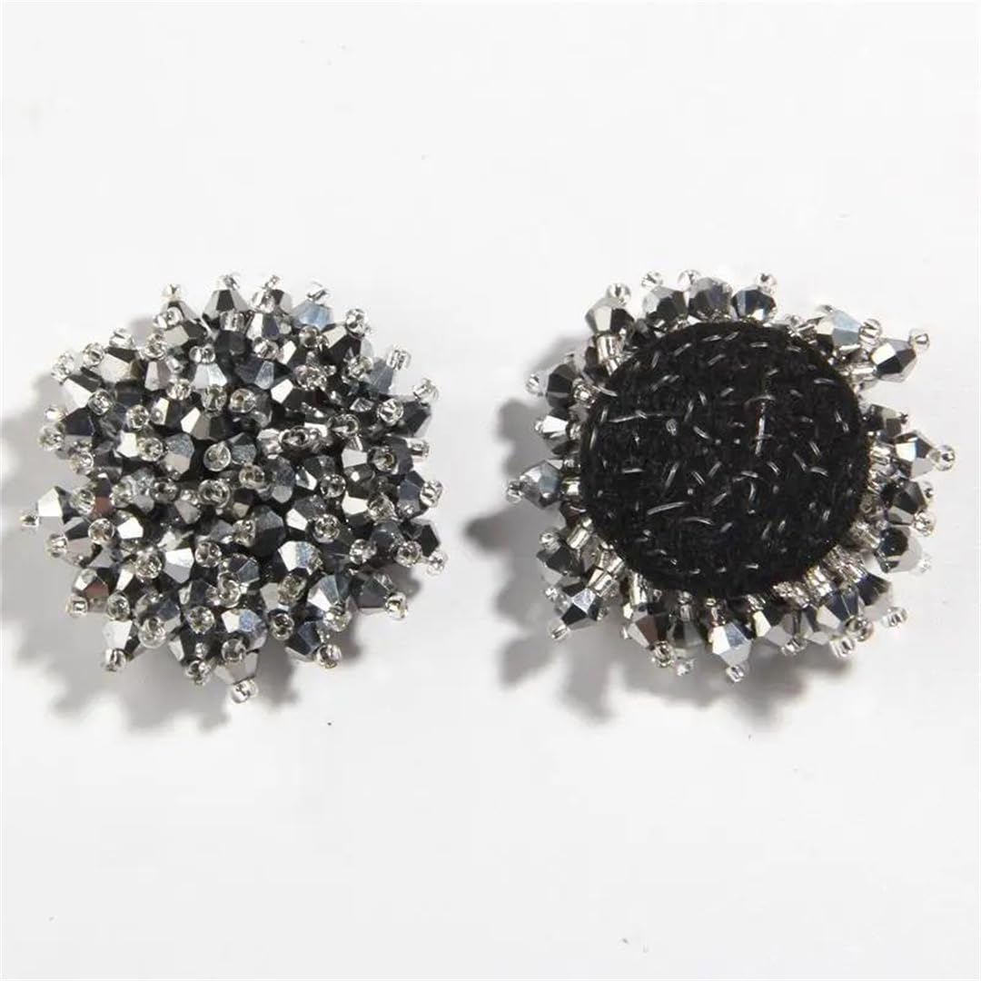 Różne ubrania, perłowe guziki Kryształowe koraliki Rhinestone kwiat przyszyte guziki opakowanie zbiorcze do torebek buty odzież DIY Craft(E23,10PCS)