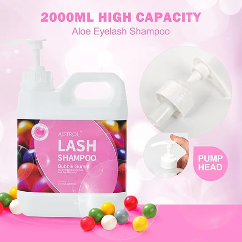 Miniatura 149 de Limpiador de extensiones de pestañas Aloe 1L Natural Lash Extension Shampoo Professional Eyelid Foaming Cleanser Parabenos & Sulfate Free