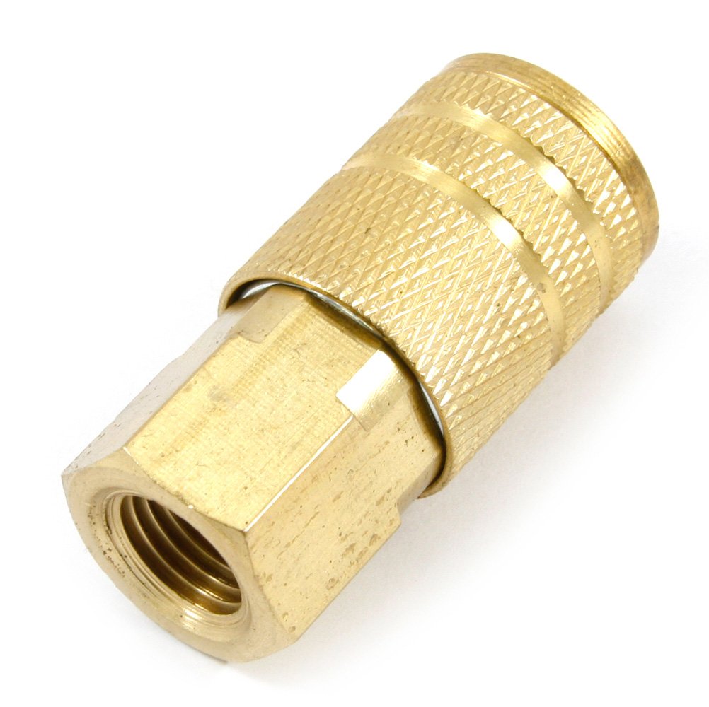 Forney 75325 Tapones y acopladores de ajuste de aire, estilo industrial Milton, conectores y acoplador de 1/4 pulgadas, 5 unidades
