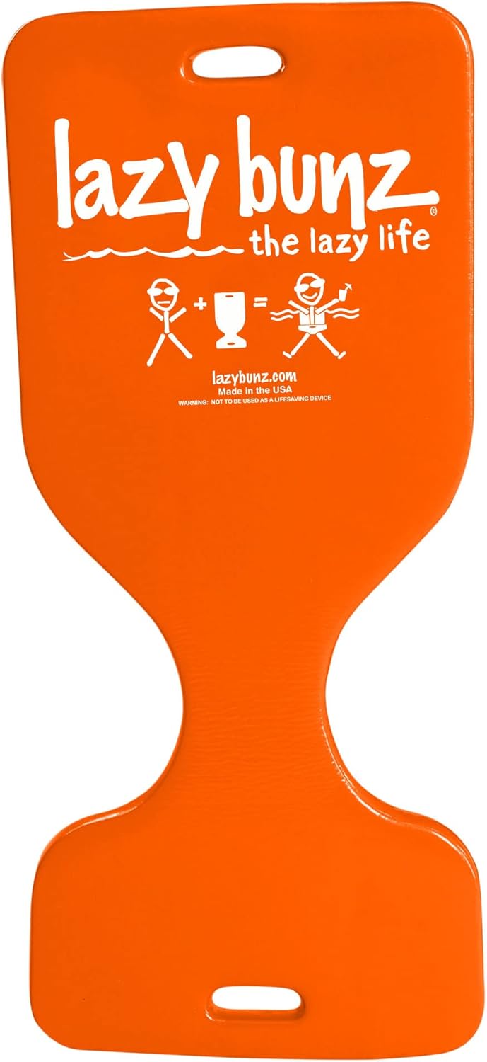 TRC Recreation Lazy Bunz Foam Water Saddle Pool Float for Adults and Kids, Lounger for Swimming Pool, Lake, River, and Beach Essentials, Sunset Orange