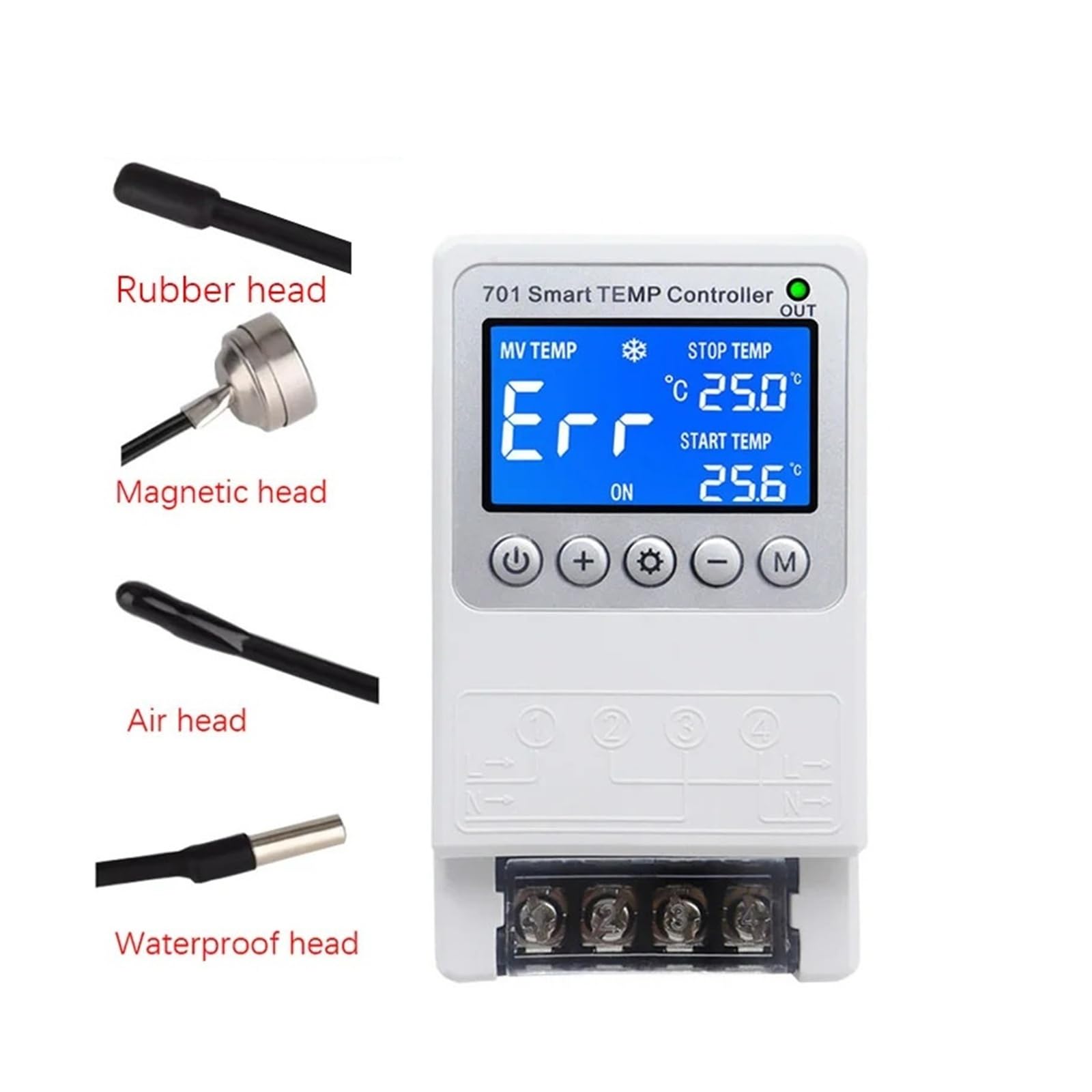 temperaturregler 701 Temperaturregler Konstante Thermostatsteuerung Zeitsteuerung Schalterzyklussteuerung Mehrere Sensorköpfe optional(1)