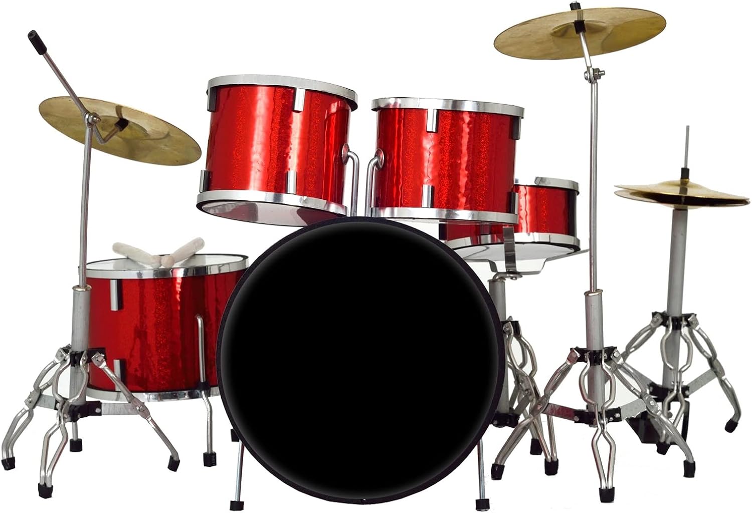 Classic Studio Drum Kit Model Red Sparkle - 1:4 Scale Model