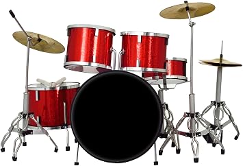 Classic Studio Drum Kit Model Red Sparkle - 14 Scale Model