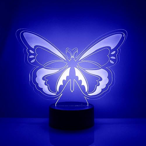 Miniatura 2 de Lámpara de luz nocturna con letrero LED de mariposa personalizada con control remoto, pantalla iluminada con nombre o imagen personalizada,
