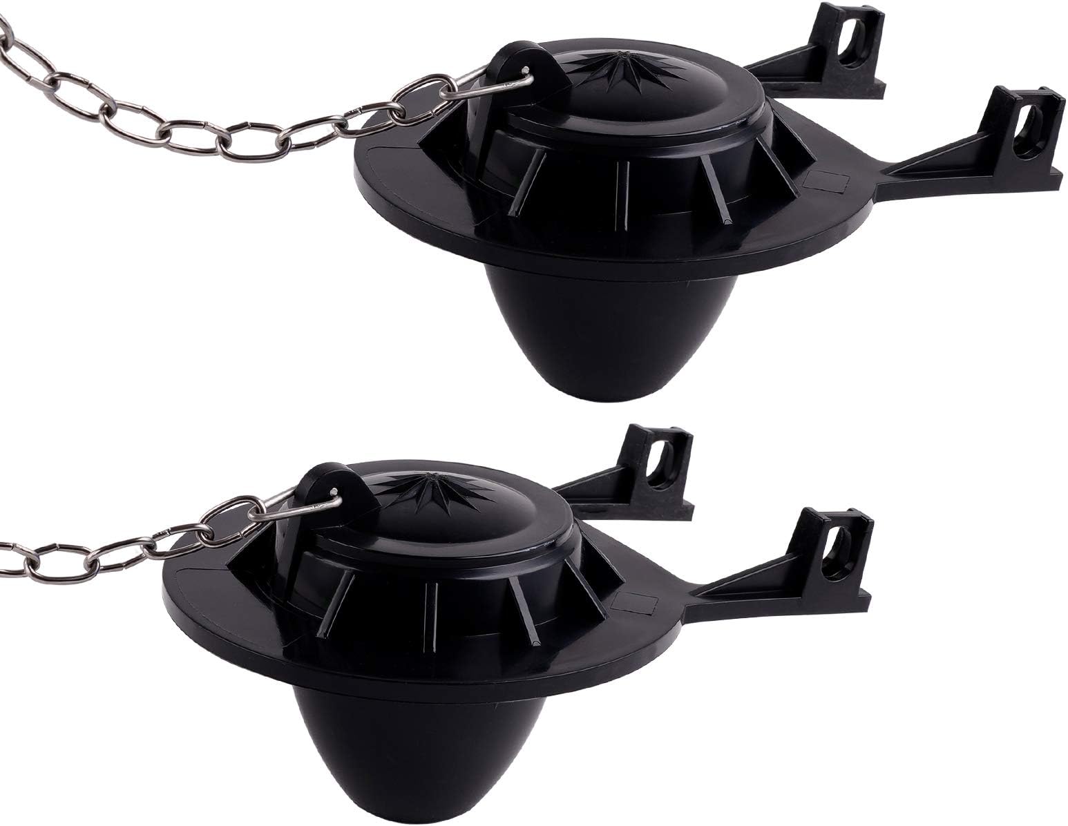 iFealClear2 Pack Universal Toilet Flapper Toilet Repairs Flapper High Performance Flapper Fits Most Toilets, Long Lasting, Easy to Install, Water Saving, Black-2 PCS
