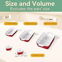 Vista 2 de Fuente para Hornear para Horno Cacerola de Cerámica para Lasaña 9×12.8 Pulgadas Juego de Fuentes para Guisos con Ramequín Fuentes Grandes