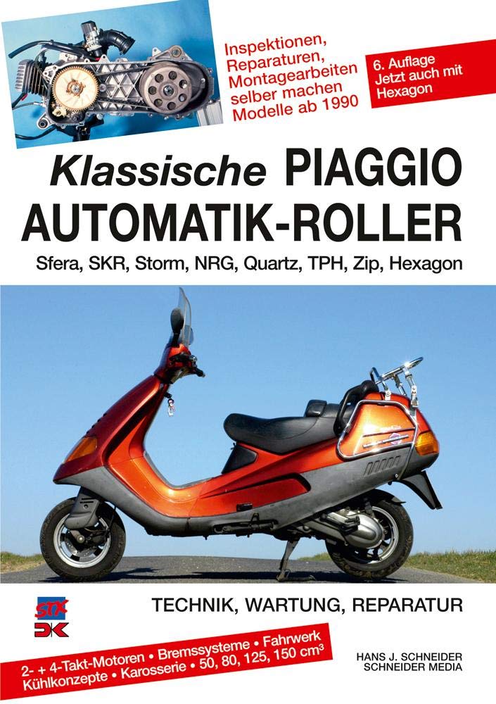 Klassische Piaggio Automatik-Roller: Sfera, SKR, Storm, NRG, Quartz, TPH, Zip, Hexagon seit 1990