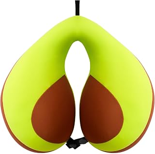 MOOB Neck Pillows for Kids,Traveling Gifts for Toddler & Children U-Shape Car Seat Head Travel Neck Pillow,Toddler Neck Pillow for Carseat Green Brown