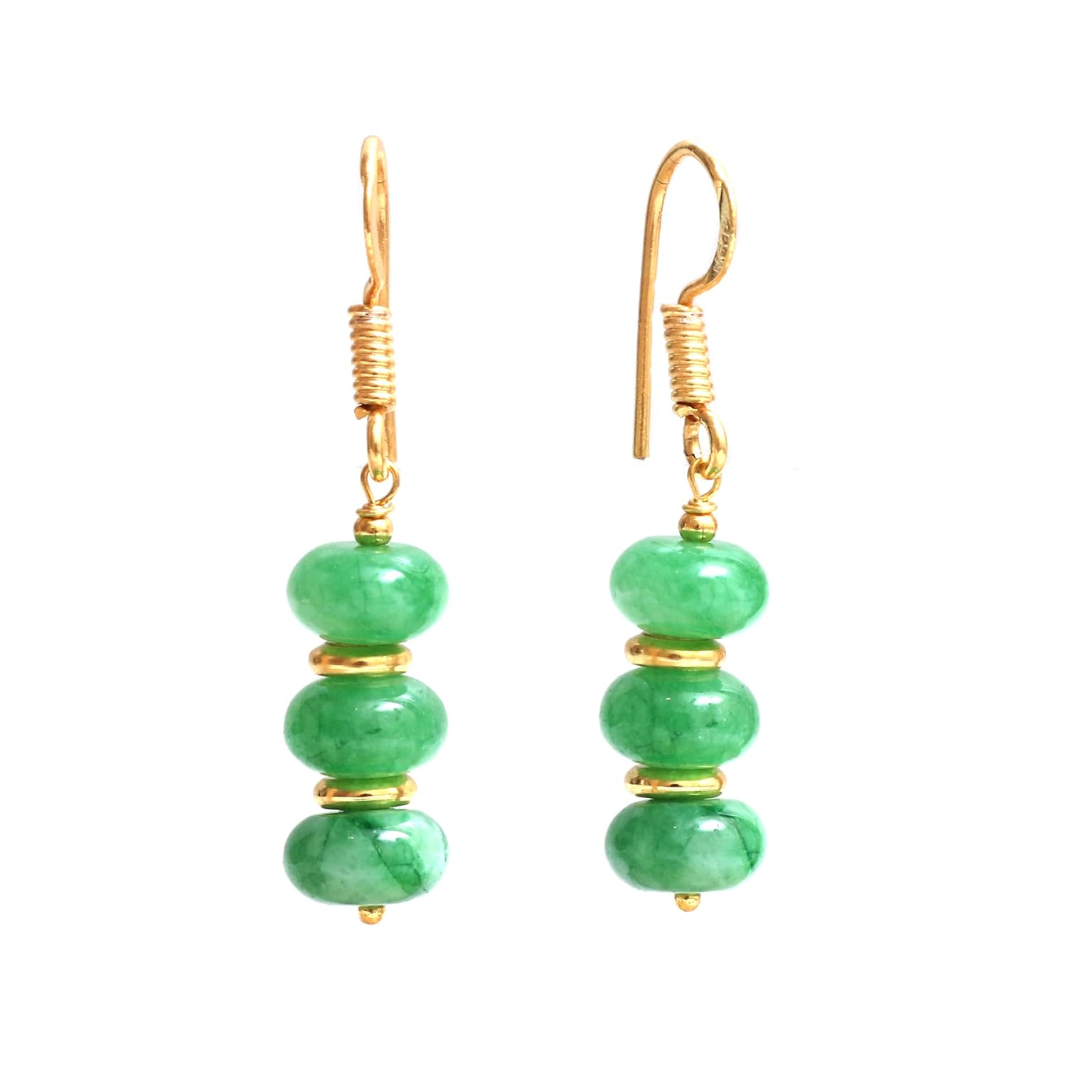 Gempires Lightweight Green Jade Beaded Earrings Liberia Ubuy