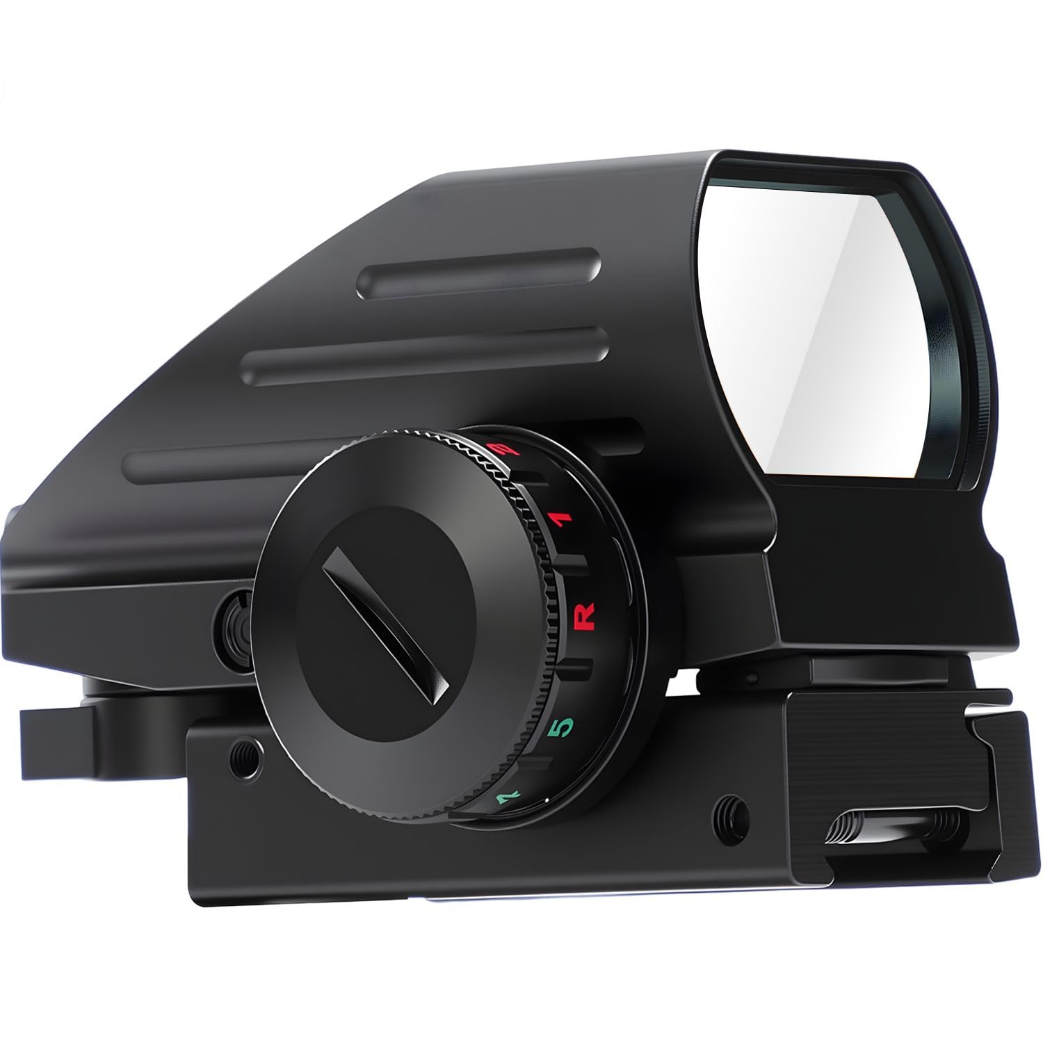 Photo 1 of SVITVU Red Dot Sight, Red and Green, Reflex Rifle Scope Dot Sight with 4 Different Reticles, 20mm Rail Mount, Absolute Co-Witness (Reticles Red and Green)