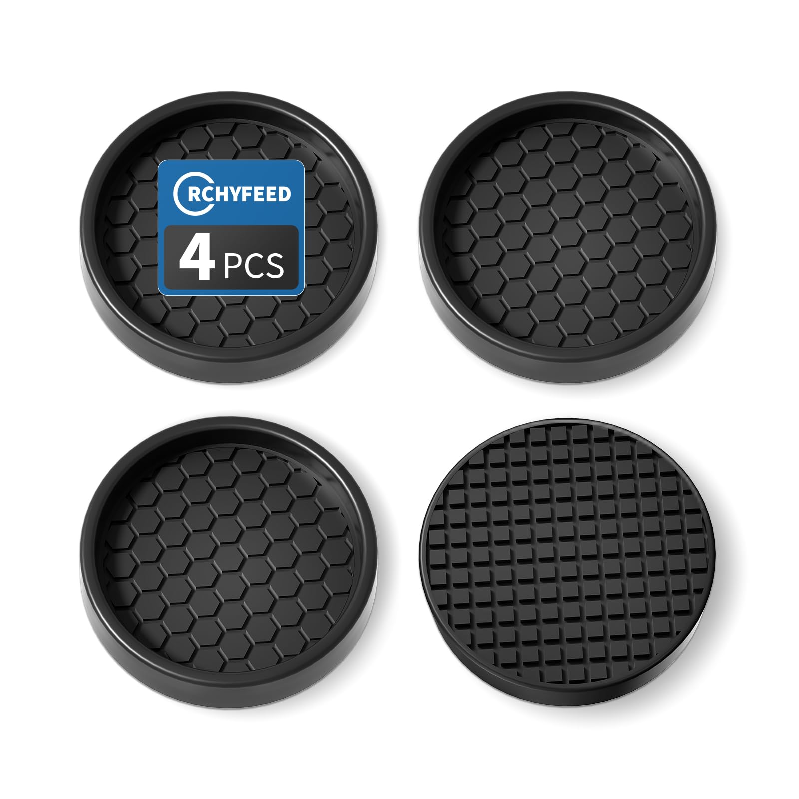RCHYFEED Furniture Caster Cups, 4Pcs Round Furniture Coasters, 2" Furniture Castor Cups Non-Slip