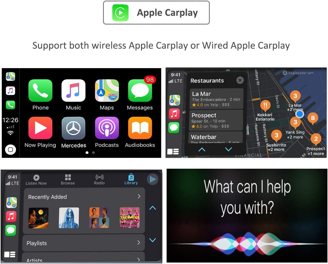 Suреr Sаlе 🛒 Road Top Wireless Carplay Android Auto Retrofit Kit Decoder for Mercedes Benz E Class W212 E Coupe 2012-2015 Year NTG4.5/4.7, Support Mirrorlink, Camera, Original Car Knob Control