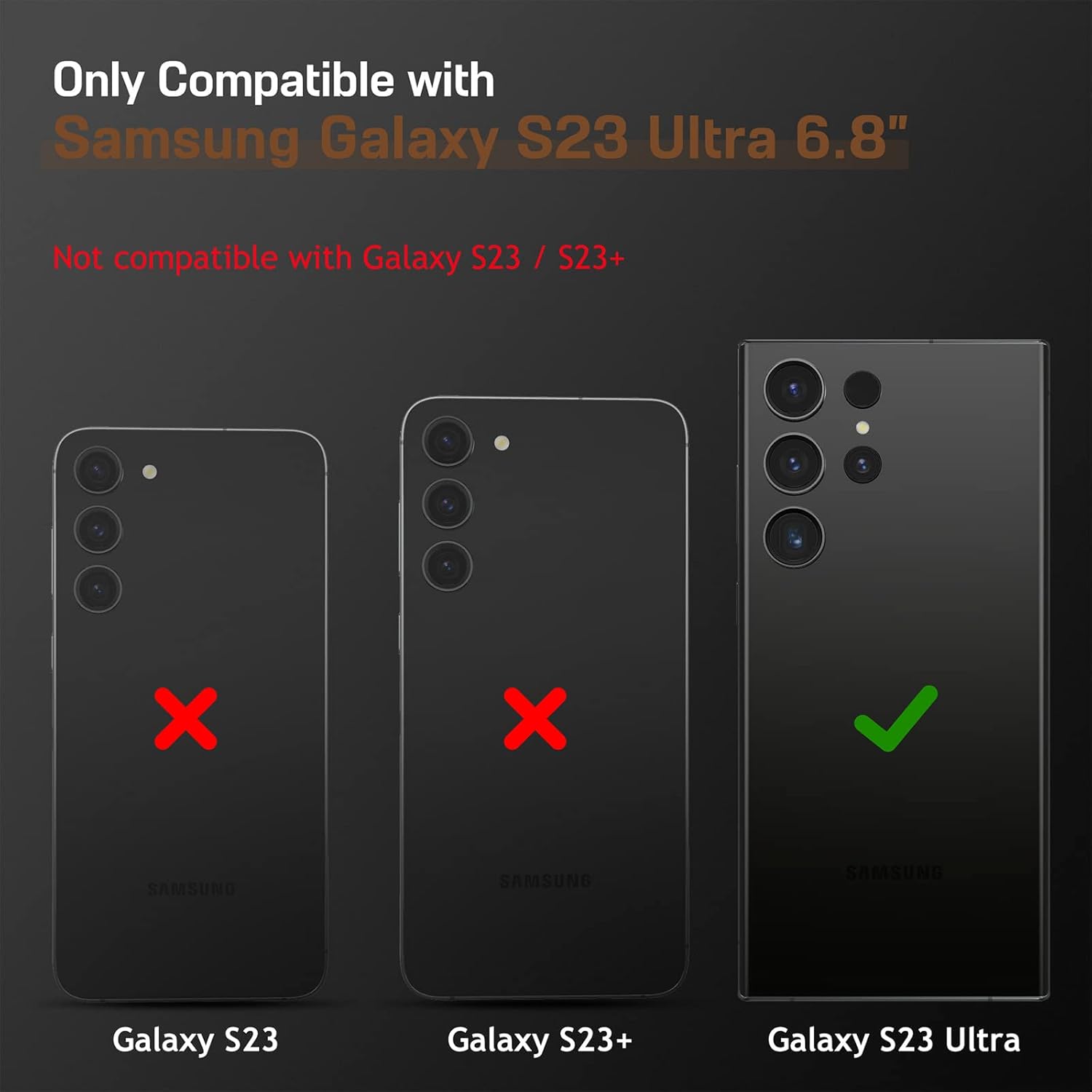 LOHASIC for Galaxy S23 Ultra Case, Premium Leather Luxury Business PU Non-Slip Grip Shockproof Bumper Full Body Protective Cover Phone Cases for Samsung Galaxy S23 Ultra 5G 6.8 inch - Brown - Image 2