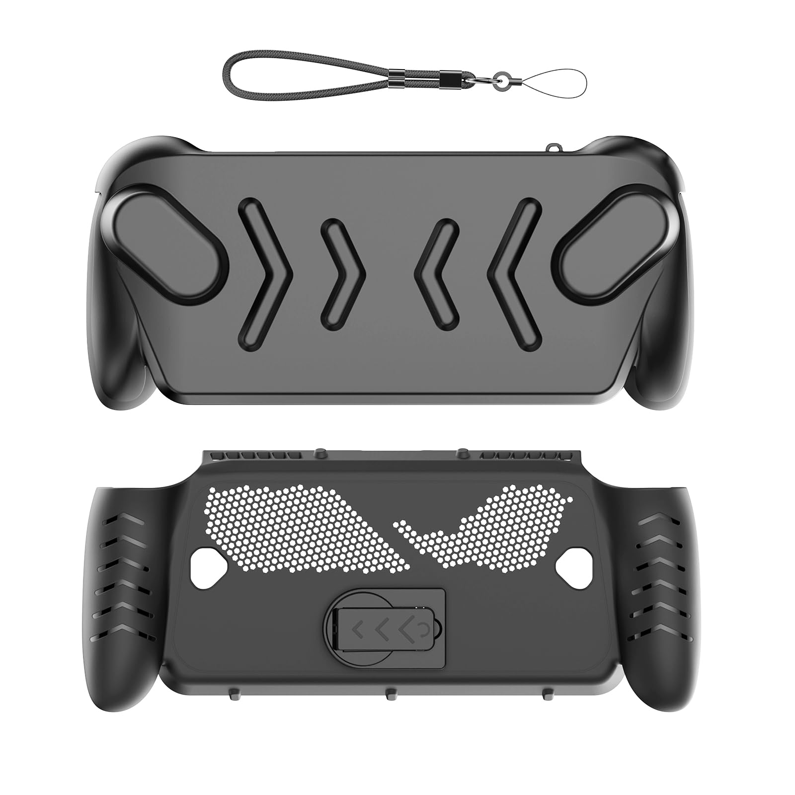 TPU+ABS skórka etui ergonomiczny uchwyt uchwyt pokrowiec ze stojakiem do rog dla xbox ally x etui, ochrona przed upadkiem ręczna konsola do gier, antypoślizgowa obudowa hosta akcesoria