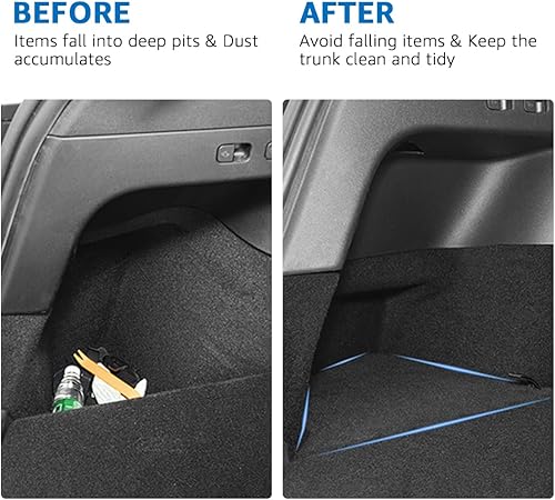 Miniatura 5 de plicli Cajas de almacenamiento para maletero trasero con tapas para Tesla Modelo Y paquetes protectores de almacenamiento laterales contenedores de