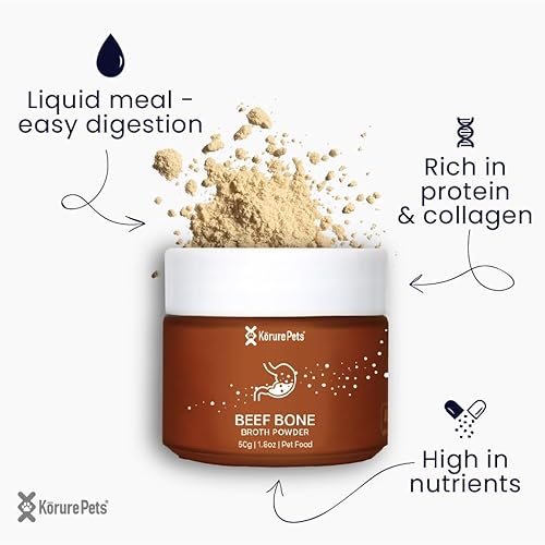 Miniatura 2 de Polvo de caldo de hueso de res para gatos, suplemento totalmente natural para la salud y digestión ósea