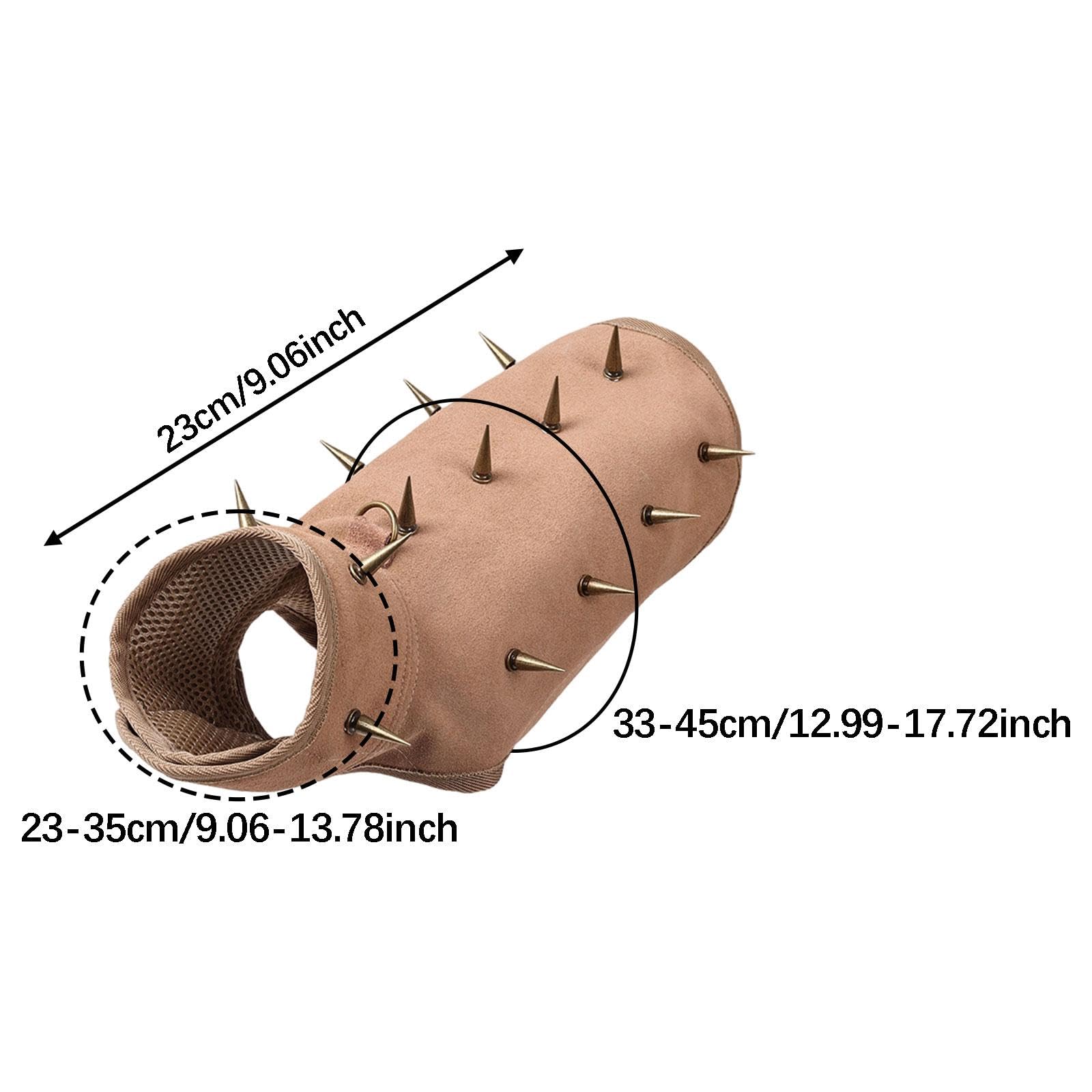 Chaleco Protector para Perros, Chaqueta Tipo, Arnés Ajustable, Transpirable, con Función Anti-mordeduras, Adecuado para Paseos, S