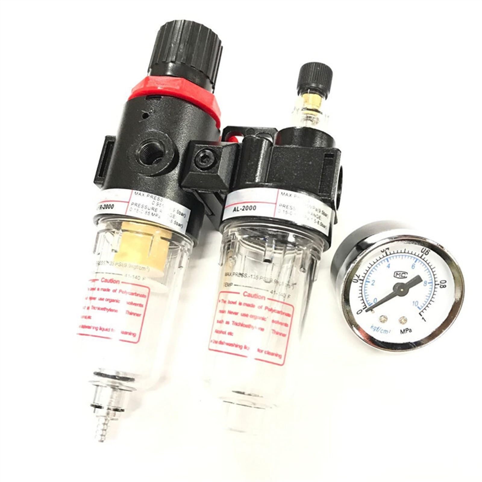 AFR2000 + AL2000 G1/4" AFC2000 compressore d'aria filtro separatore acqua filtro regolatore trappola(AFC2000 12mm fitting)