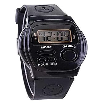 sinar brand store talking watch for boys and girls-Black