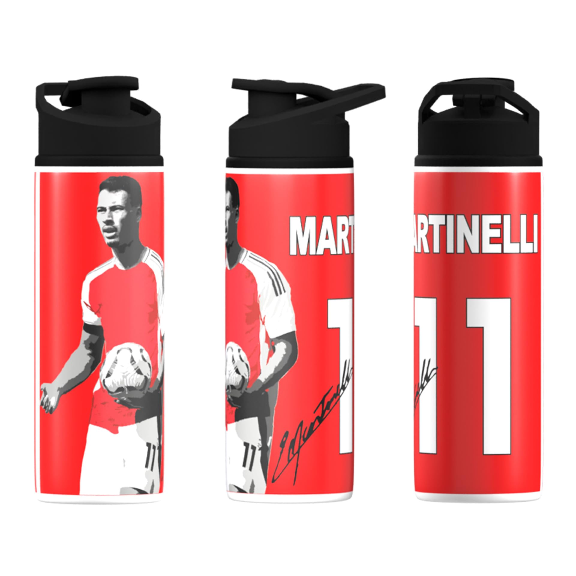 Partisan Multicoloured Afc Bottle Martinelli Big Mouth 600Ml Capacity Aluminium