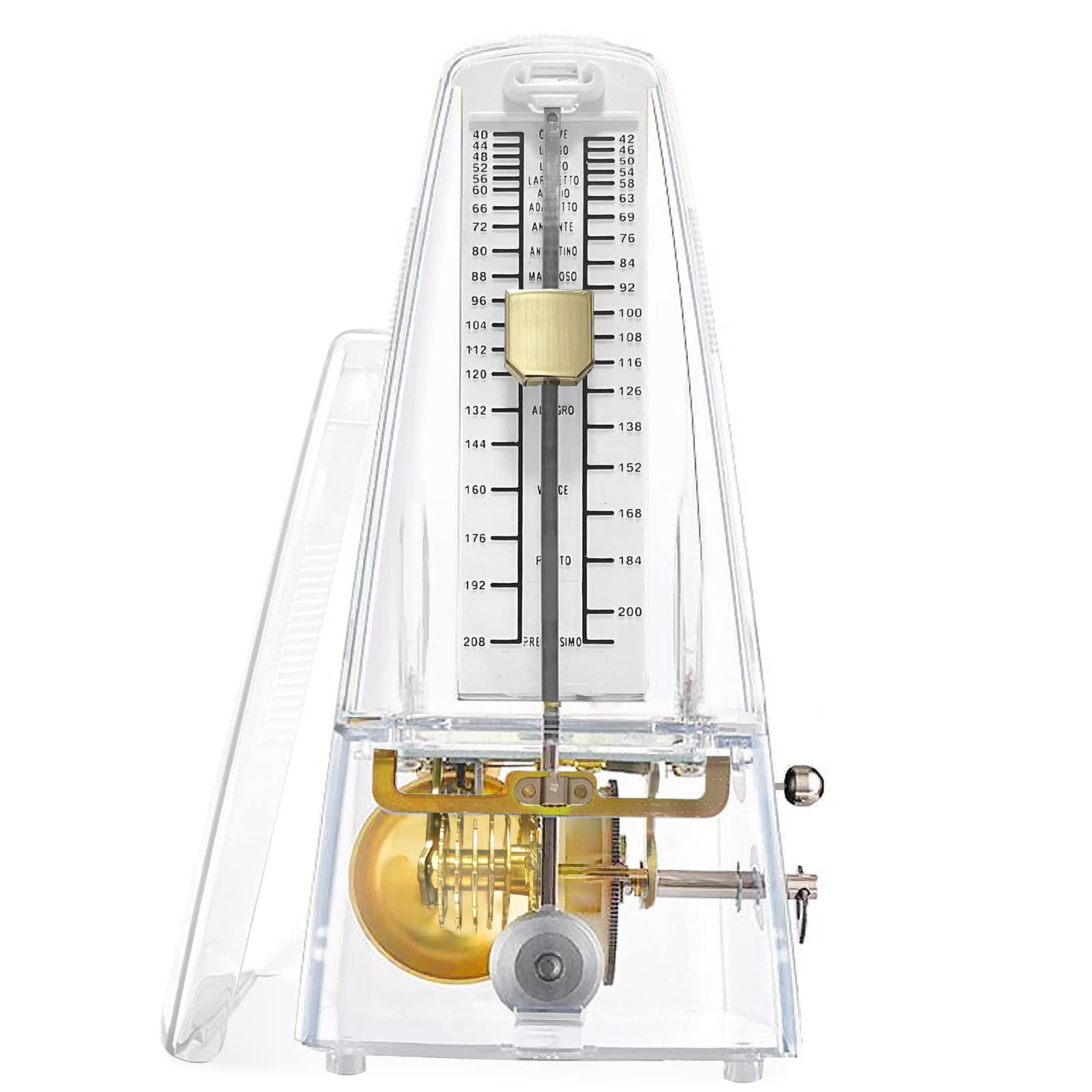 Mechaniczny metronom muzyczny, elegancki zegar muzyczny w stylu vintage, głośny dźwięk, śledzenie rytmu rytmu uniwersalny metronom instrumentalny, do fortepianu skrzypce gitara basowa
