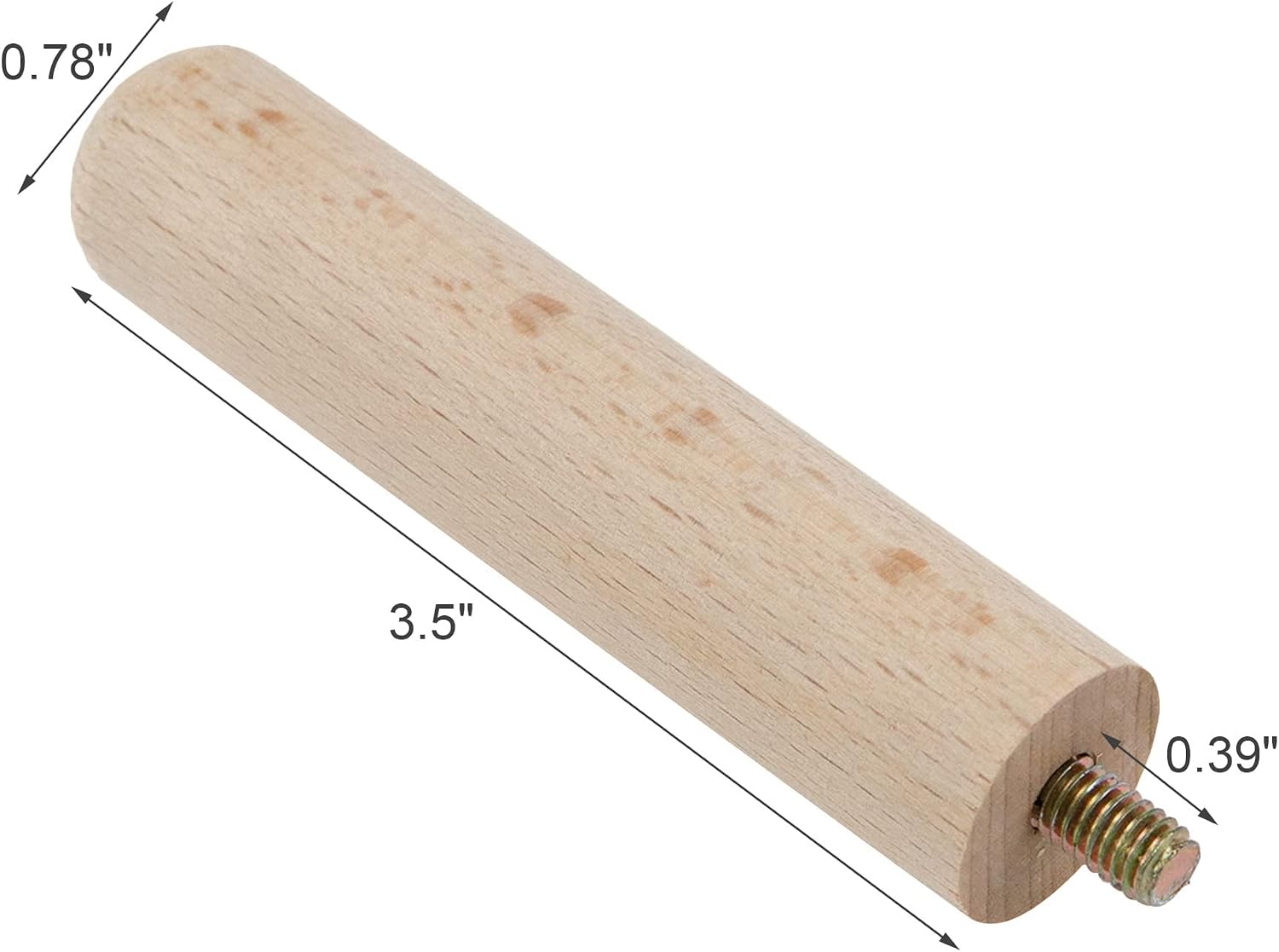 Round Solid Wood Furniture Legs 3.5inch Couch Sofa Legs Replacement Legs for Dresser, Bed, Armchair, Cabinet (Set of 4)