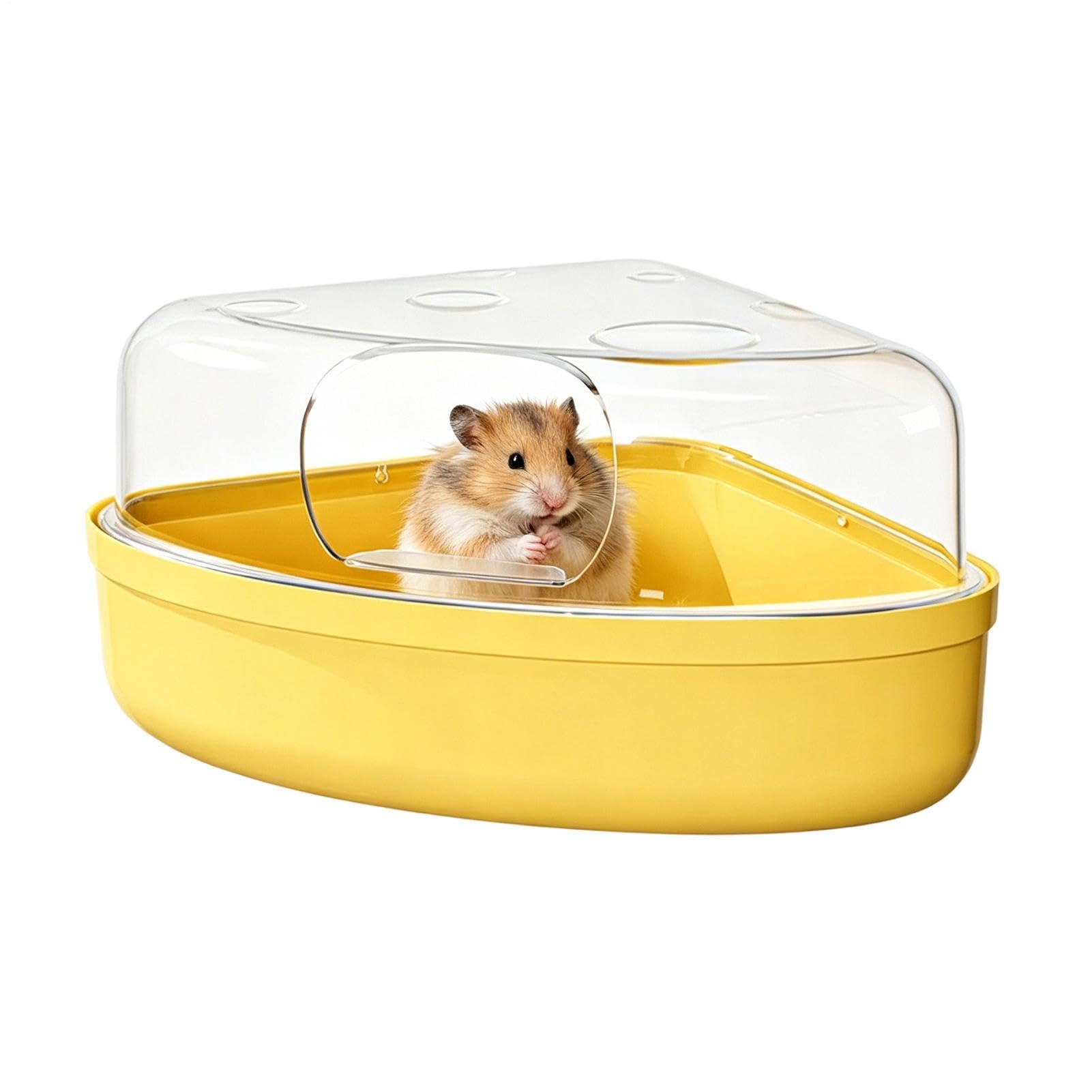 Boîte bain de sable cage hamster transparente | Plus de litière renversée