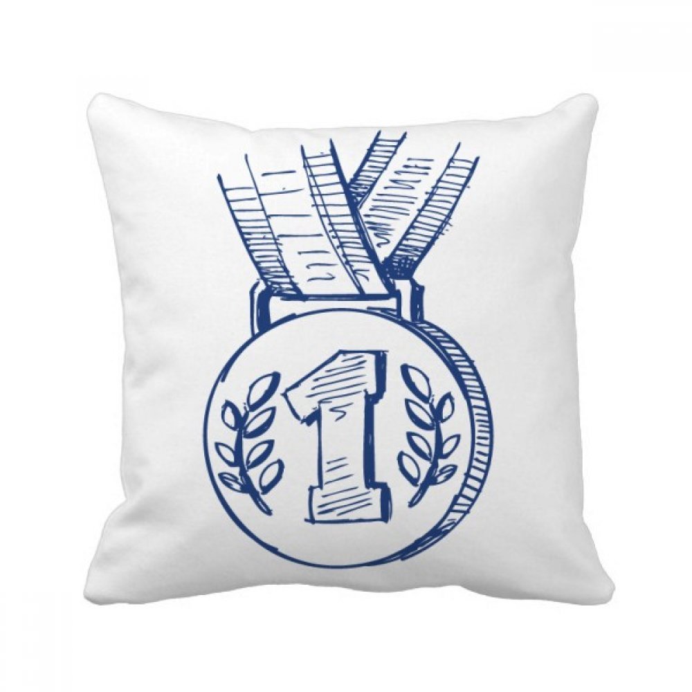Coussin Football Championnat Bleu 40x40 Oreiller Canapé avec Insert Décoration Maison