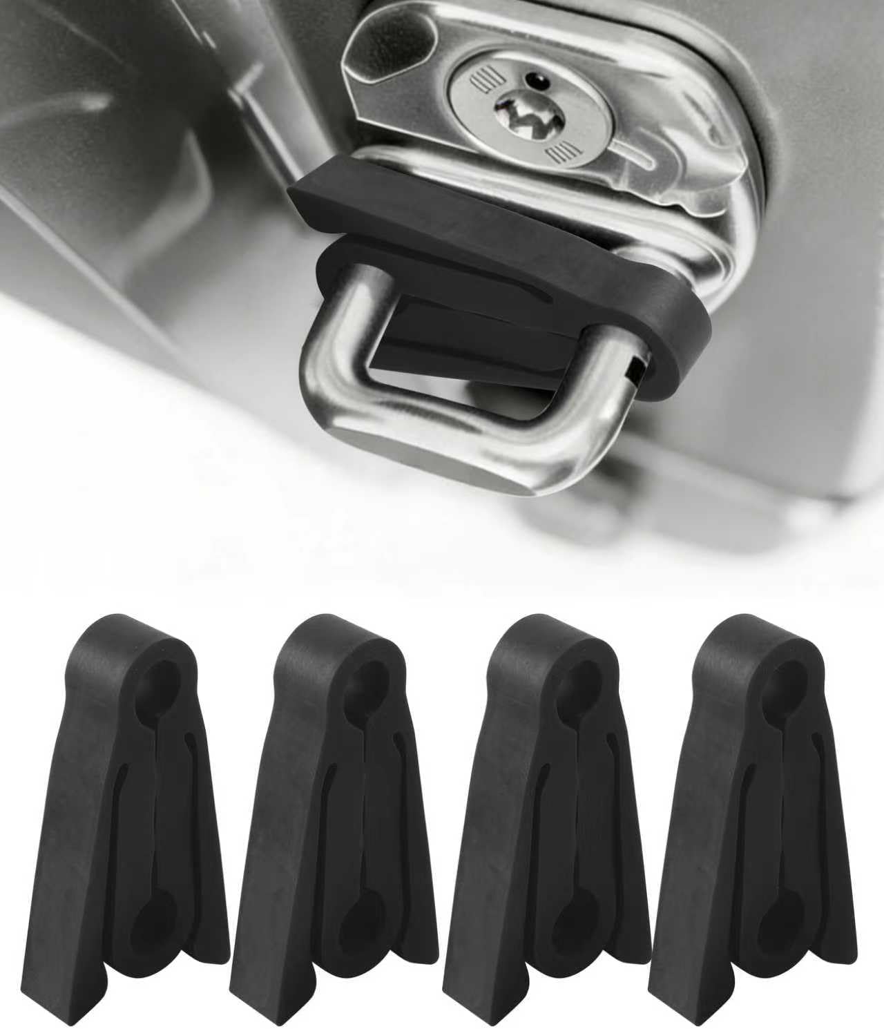 Car Door Shock Absorber,Car Accessories Silicone Door Slam Stopper Shock Absorber Pad with Non-Slip Teeth Design,Automotive Doors Entry Guard,Suitable for Sedans,Cars,Trucks (A Style Black)