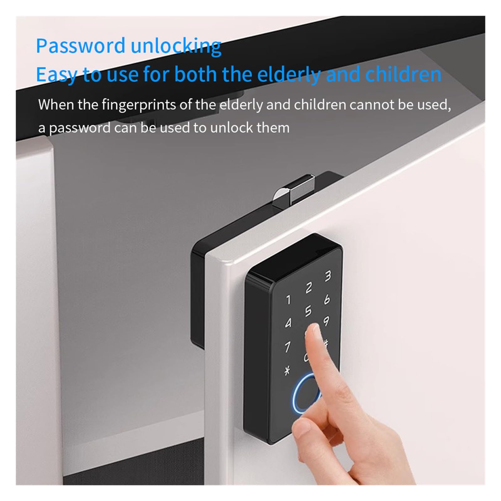 Tuya Smart Sicherheitsschutz, Fingerabdruckschlösser, Babysicherheit, Schrank, Schublade, Tür, Schnalle, Zuhause, Toilette, Kühlschrank, App-Entriegelung