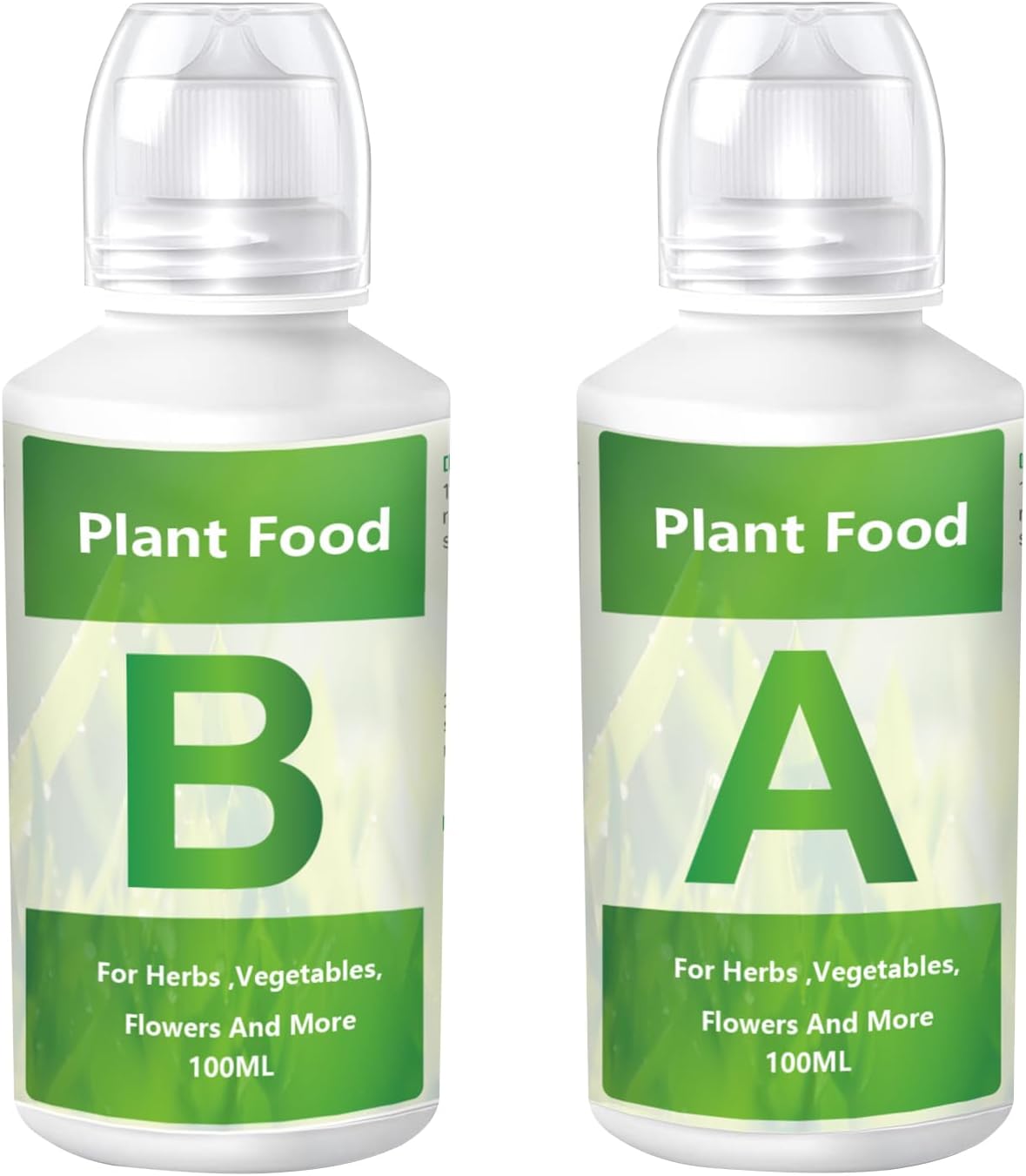 Hydroponic Nutrient Solution | Vegetable Growing Nutrients - A & B Plant Food for Hydroponics Growing System and Potted Houseplants, Plant Fertilizer