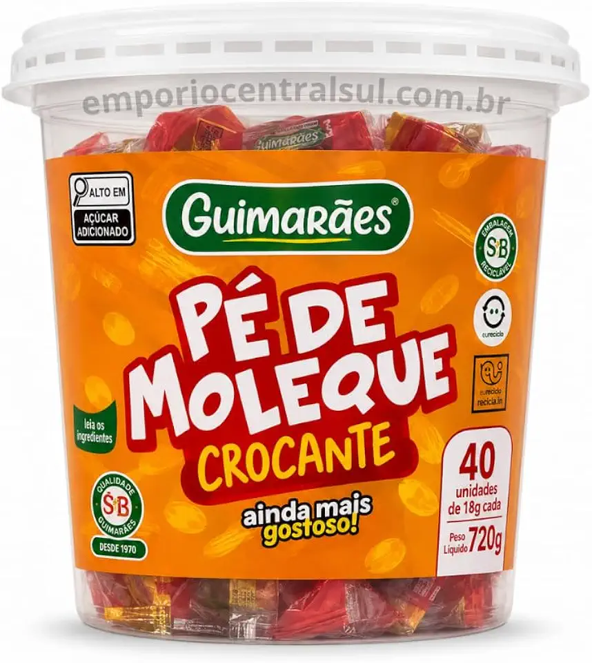 Pote Pé de Moleque Crocante 720g C/40 und