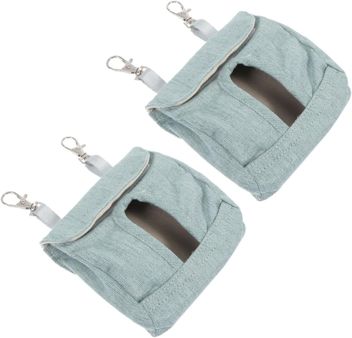 Balacoo 4 pcs Cloth Bag Hanging Rabbit hay Feeder Bag Hay Feeder for Rabbit Guinea Pig hay Feeder Pantry Storage Shelves Small Storage Shelves Hay Storage Holder Hanging Bag pet 11X11X2cmx2pcs Bluex2pcs