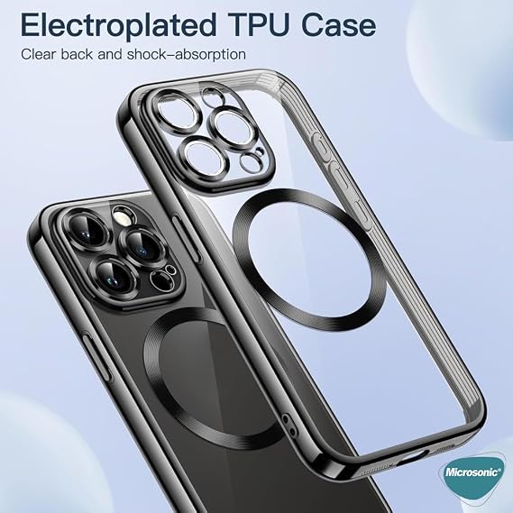 Microsonic Xiaomi Poco M8 Pro için Kılıf MagSafe Luxury Electroplate Kırmızı [Poco M8 Pro ile Uyumlu Kılıf - Kırmızı]
