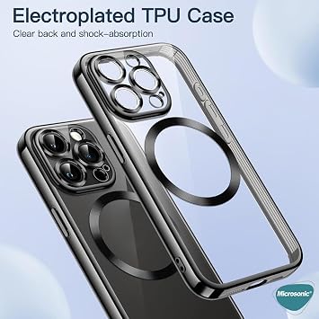 Microsonic Xiaomi Poco M8 Pro için Kılıf MagSafe Luxury Electroplate Kırmızı [Poco M8 Pro ile Uyumlu Kılıf - Kırmızı]