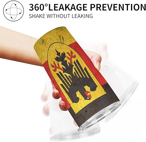 Miniatura 6 de Taza de café con estampado de águila alemana con estampado de águila alemana, vaso aislado de acero inoxidable, botella de viaje con tapa para