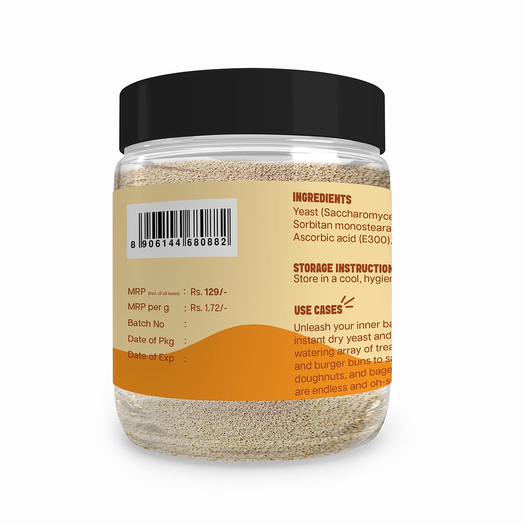 The Select Aisle Instant Dry Yeast- 75g [Perfect for baking breads| Leavening| Rising| Soft Bread| Baking indredients] - Image 2 thumbnail