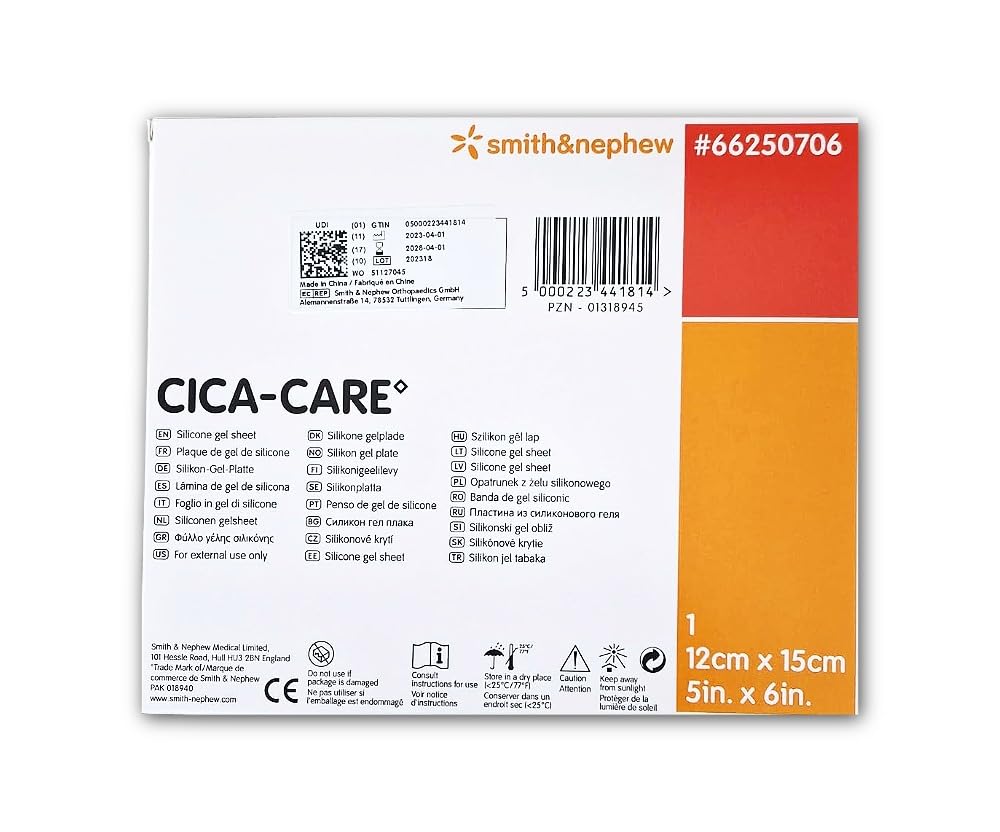 Feuille de gel de silicone Cica Care 12 x 15 cm