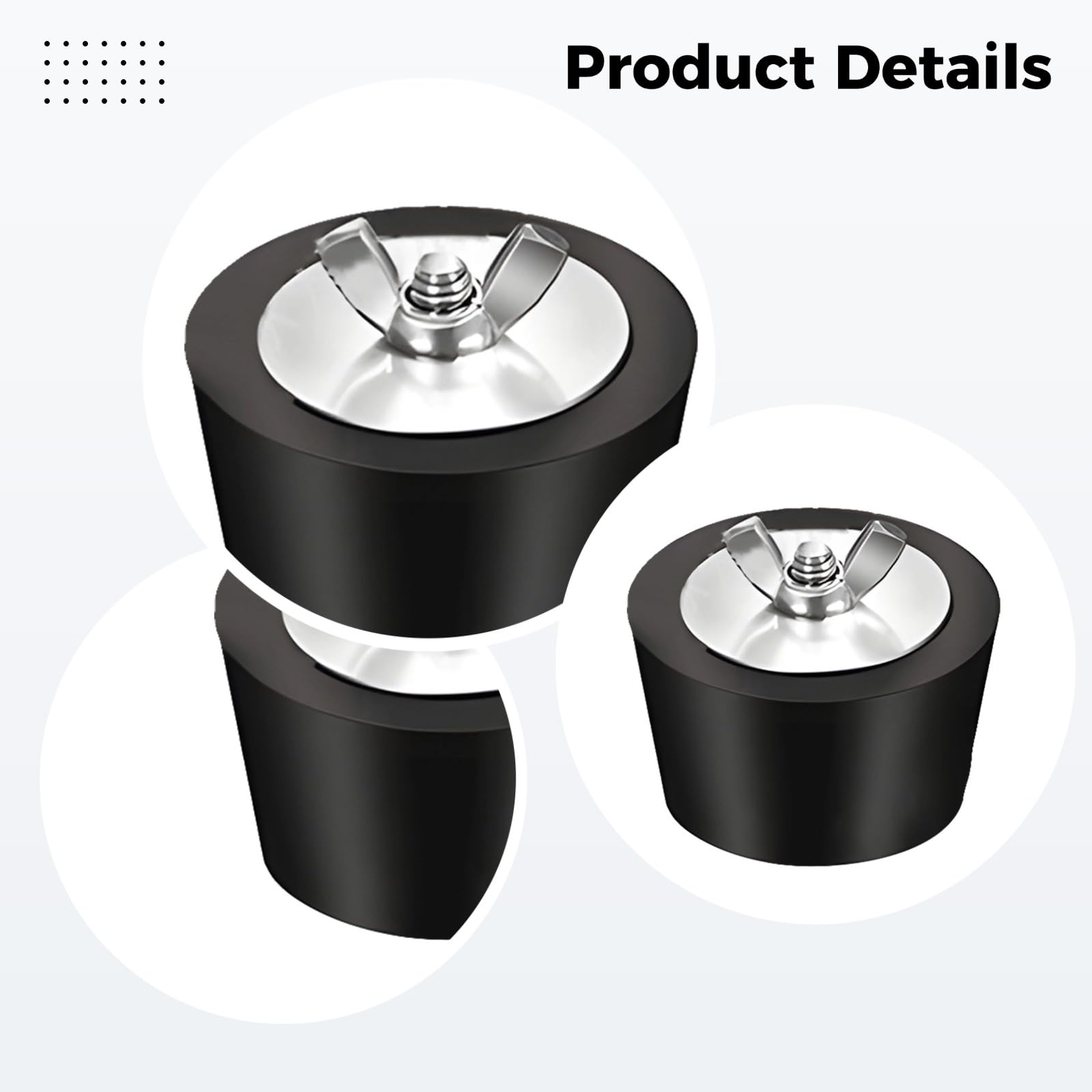 Lot de 2 Bouchons d’hivernage pour Piscine, 63 mm / 2,5 po, Bouchon d’Expansion en Caoutchouc, avec boulons en Acier Inoxydable, pour Piscine Hors Sol, Spa, Bain à remous