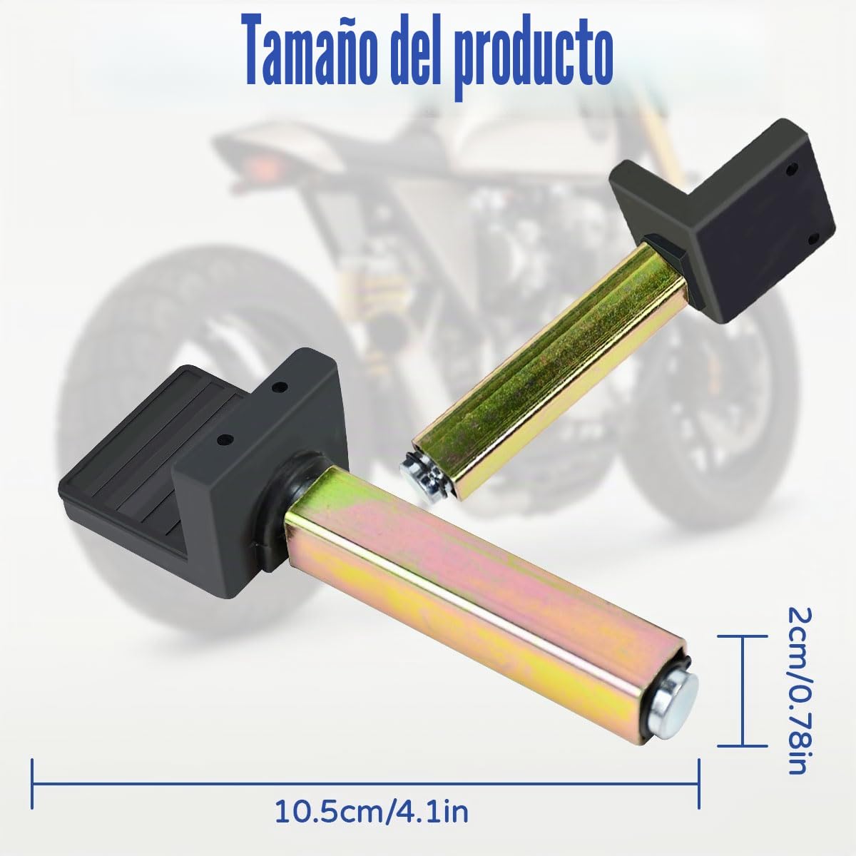 2 PCS Adaptadores para Caballete Trasero de Moto, 16*2*2cm Caballete de moto delantero trasero Elevador Soporte Adaptador para Moto Brazo Basculante, Mantenimiento de Garaje, Limpieza de Moto