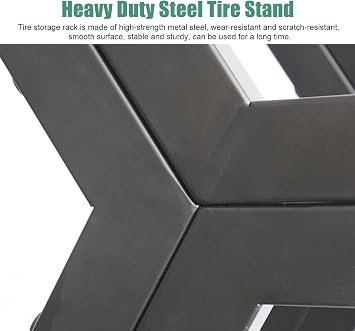 Stackable Tire Rack Display Shelves - Garage Storage Organizer for Car Wheels & Tyres, Home Workshop Stand (Style 1-B) - Durable & Space-Saving Solution