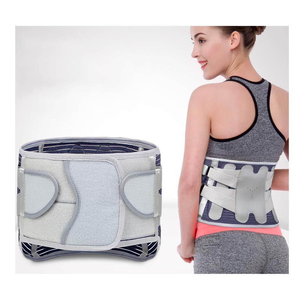 Cinturón de Soporte Lumbar, Soporte en la Espalda, Dual Adecuado Faja médica para Espalda para el Alivio del Dolor de Espalda Baja y la prevención de Lesiones,M