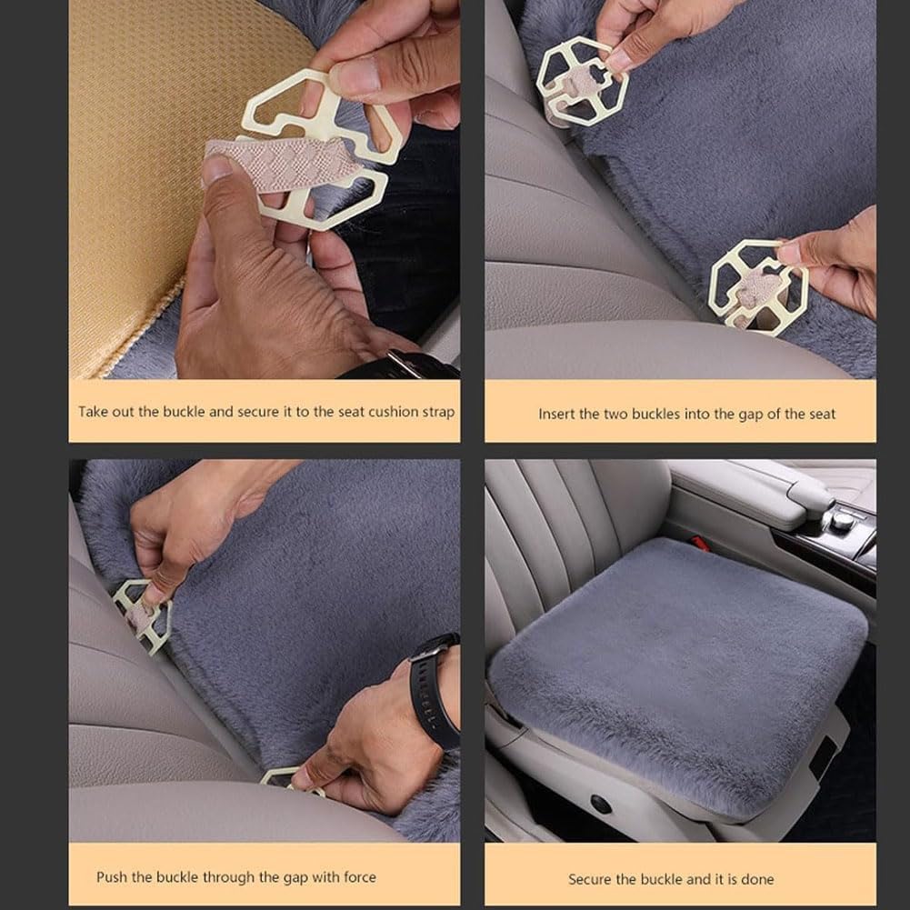 Produktbild von Wärmesitzkissen Fürs Auto | Ergonomisch, Rutschfest & Einfach Zu Montieren | Für Fast Alle Fahrzeuge, 2-Sitzer Set